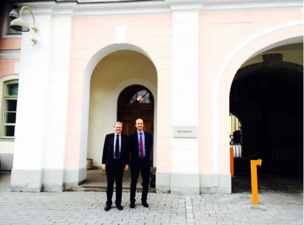 Christophe Premat, député des Français établis en Europe du Nord, et Andres Herkel, président du groupe d'amitié Estonie-France au Riigikogu (23 septembre 2015) - JPEG
